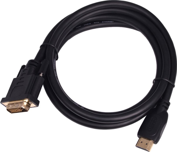 Hdmi Til Dvi Kabel 1,8 M Dvi 24+1, Gold Plated