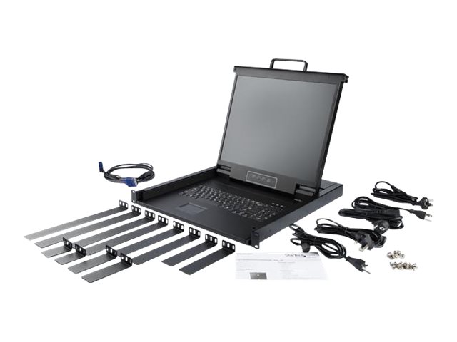 Startech.Com Rack Kvm Konsole - Us Tastatur(Qwerty), Ein Port Vga Kvm Mit 17" Lcd Monitor - 1He Lcd Kvm Konsolenschublade Mit Kabeln - Usb Unterstütz