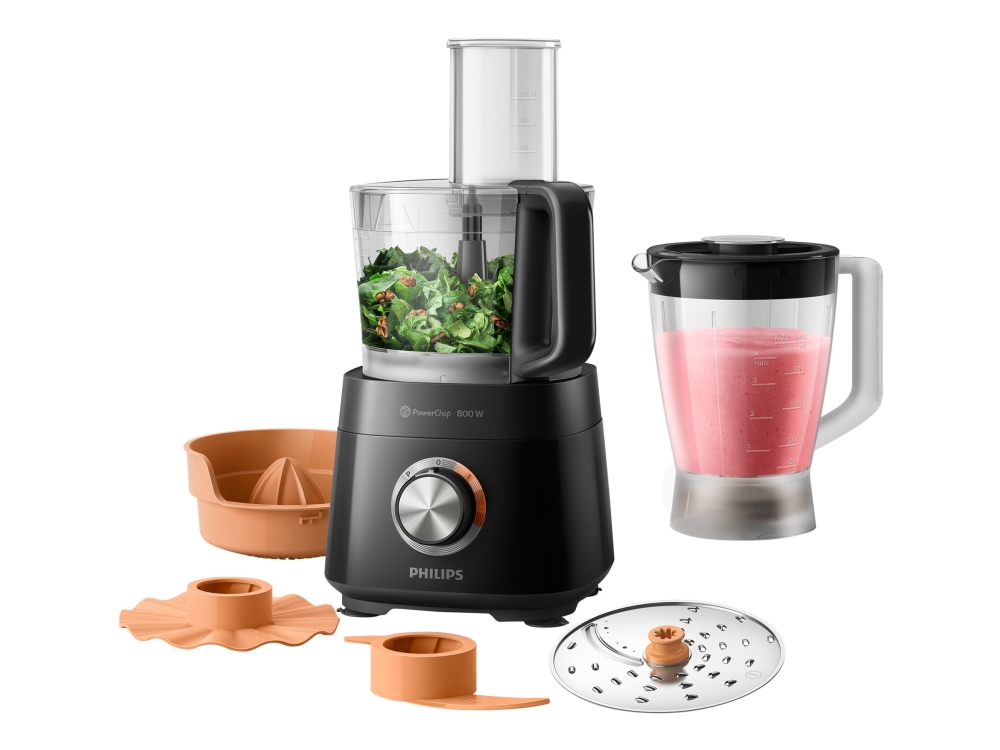 Philips Viva Collection HR7510 Foodprocessor 800 W - sort | Köksapparater - Köksmaskiner - Matberedare | GameStuff