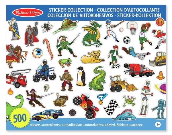 Se Melissa & Doug 500+ Stickers - Dinosaurs, Vehicles, Space, And More, 3 År, Flerfarvet hos Computersalg.dk