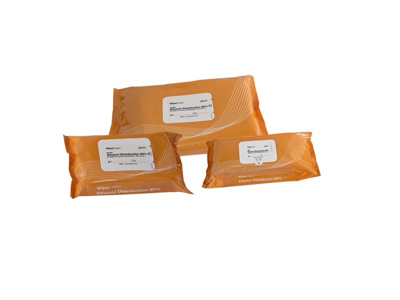 Desinfektion Serviet Plum Ethanol Disinfection 80% Wipeclean Small 30X20 Cm M/25 Stk. - (Karton Á 20 Pakker)