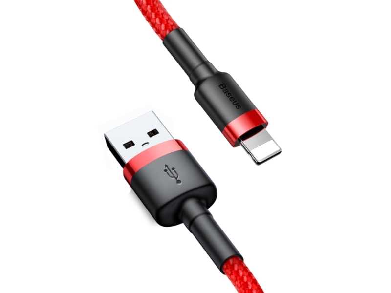 Baseus Cafule, 1 M, Lightning, Usb A, Männlich, Männlich, Schwarz, Rot