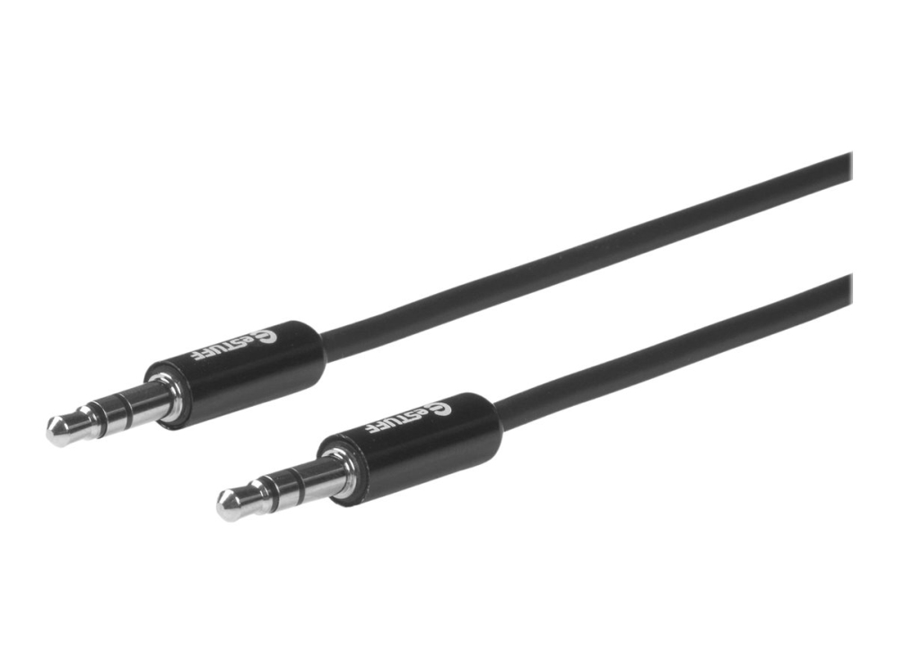 Estuff Minijack Cable 3.5Mm 0,5M, 3.5Mm, Männlich, 3.5Mm, Männlich, 0,5 M, Schwarz
