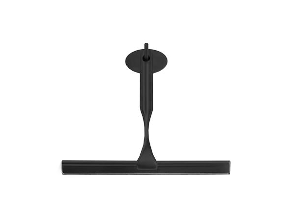 Csslr Plus Mat Sort badskraber i rostfri stål - inklusiv hållare för limmontering | VVS Artiklar - Badrum - Badrum tillbehör | GameStuff