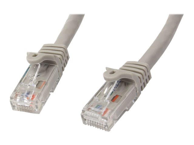 StarTech.com 5m CAT6 Ethernet Cable, 10 Gigabit Snagless RJ45 650MHz 100W PoE Patch Cord, CAT 6 10GbE UTP Network Cable w/Strain Relief, Grey, Wiring is UL Certified/TIA - Category 6 - 24AWG (N6PATC5MGR) - Patch-kabel - RJ-45 (hane) till RJ-45 (hane) - 5 m - UTP - CAT 6 - hakfri - grå | Datakablar | GameStuff