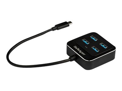 Startech.Com 4-Port Usb-C Hub - Usb-C Auf 4X Usb-A Ports - Superspeed 10 Gbit/S Usb 3.2 Gen 2 Typ-C Hub - Usb-Bus-Stromversorgung - Tragbarer / Kompa
