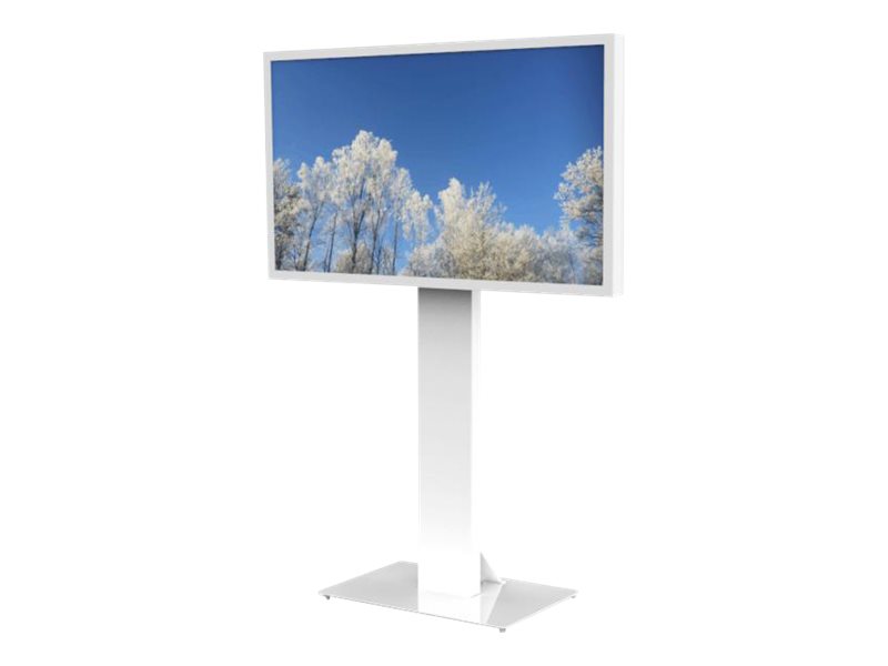 Hi-Nd Floorstand Glass Universal 49"- 65" - Stativ - For Lcd Display - Metal - Hvid, Ral 9003 - Skærmstørrelse: 49"-65" - Gulvstående