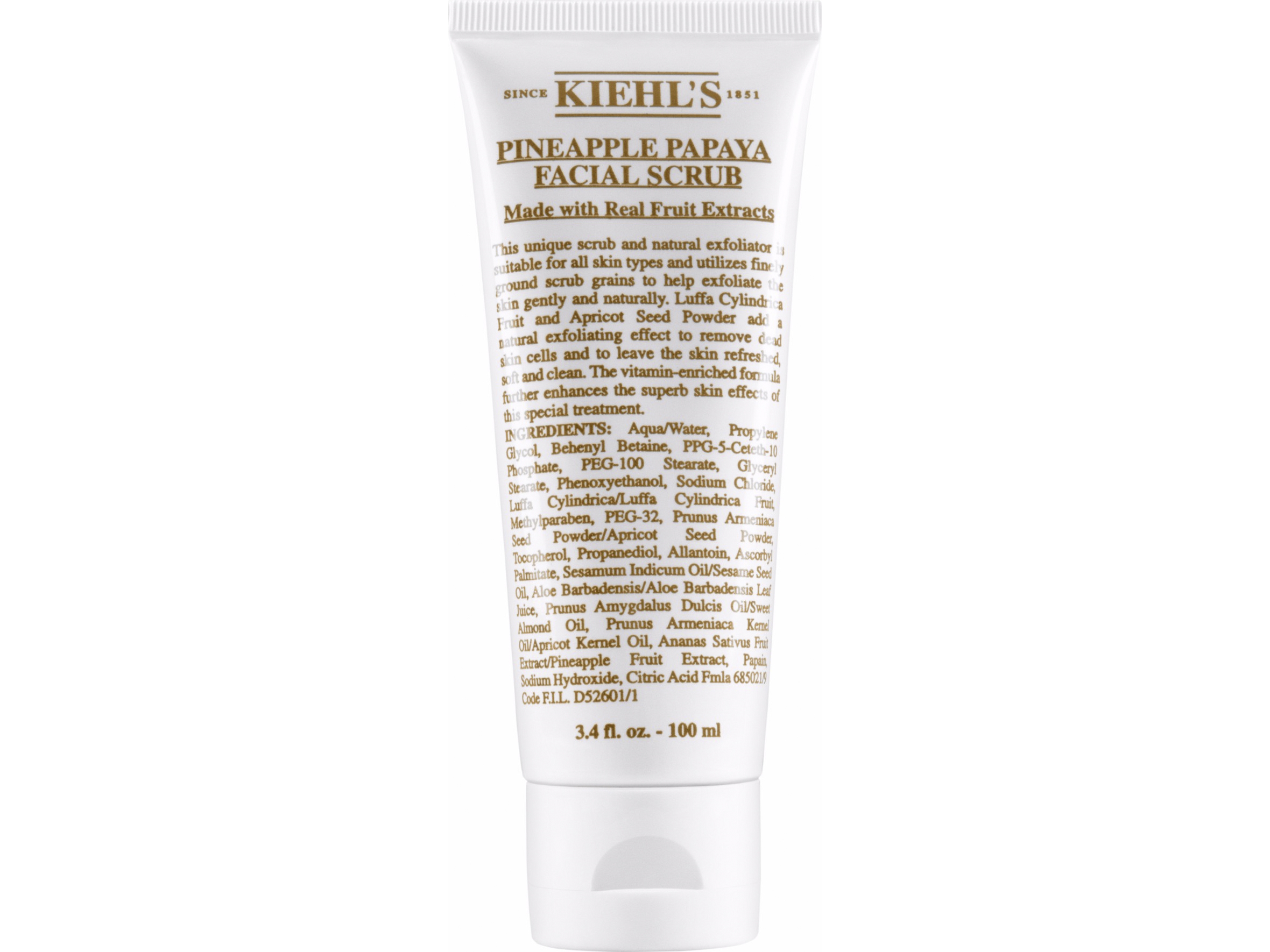 Kiehls Kiehl's Pineapple Papaya Facial Scrub 100 ml All Skin Types