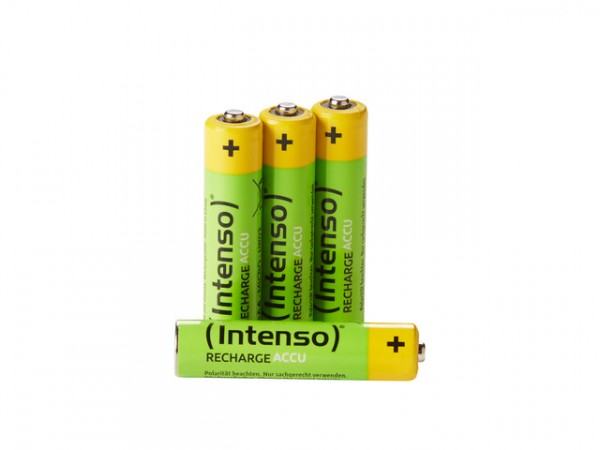 Intenso Hr03 Nimh Energy Eco 1000Mah 4Er Blister - Micro (Aaa) - 1.000 Mah, Genopladeligt Batteri, Aaa, Nikkel-Metalhydrid (Nimh), 1,2 V, 4 Stk, 1000