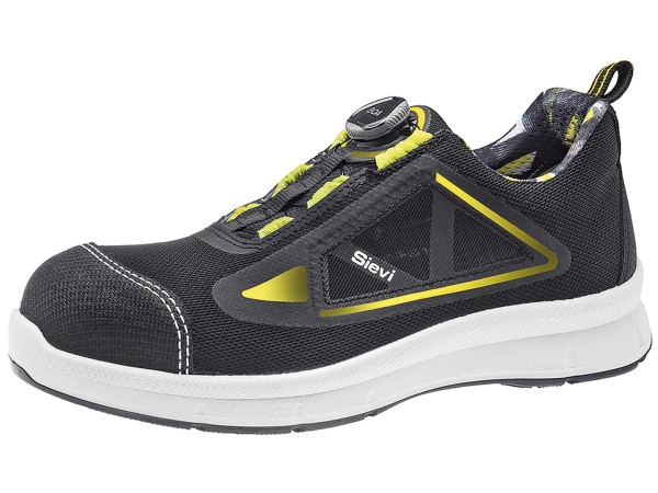 Sievi Racer Free Roller S1P, Unisex, Safety shoes, Gul, Sort, Hvid, EUE, PU-læder, Tekstil