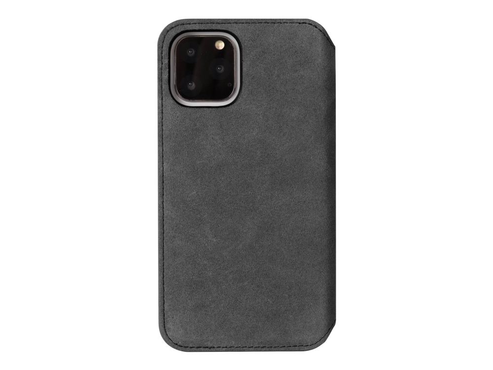 Krusell Broby - Flipomslag Til Mobiltelefon - Ruskind - Sten - For Apple Iphone 11 Pro Max