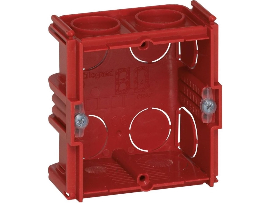 Mosaic Indmuringsdse 2M, 40 mm, firkantet, rd - Legrand