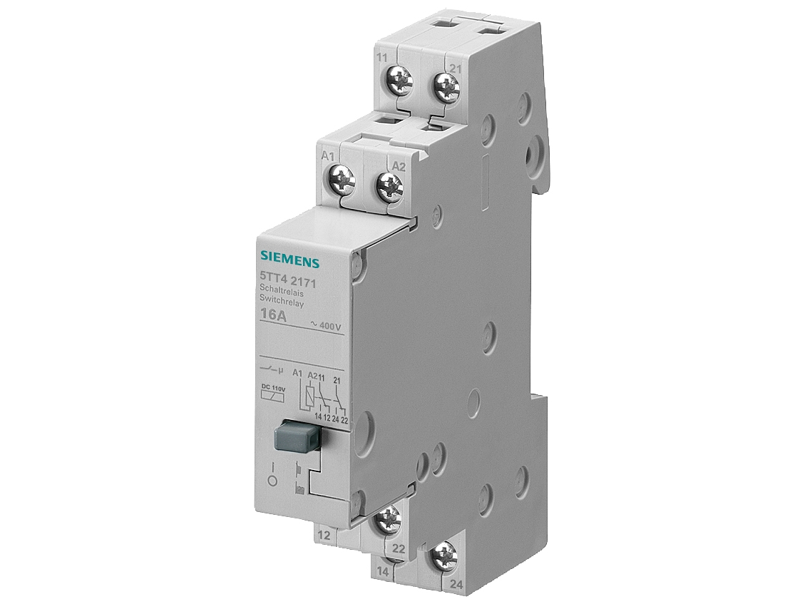 Siemens Installationsrelæ 16A 2Co 230V/400V Ac 30V Dc (5Tt4217-6)