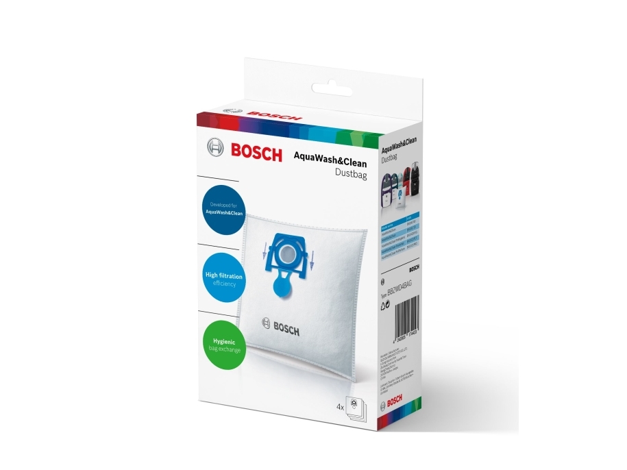 Bosch Bbzwd4bag, Beholder Vakuum, Støvpose, Hvid, Bosch, Aquawash & Clean, 4 Stk