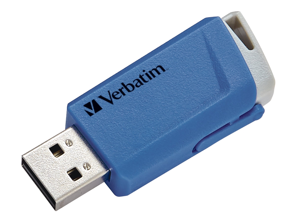 Verbatim Store 'n' Click USB flashdrive - 16 GB - USB 3.2 Gen 1 - blå, gul, rød (pakke med 3)