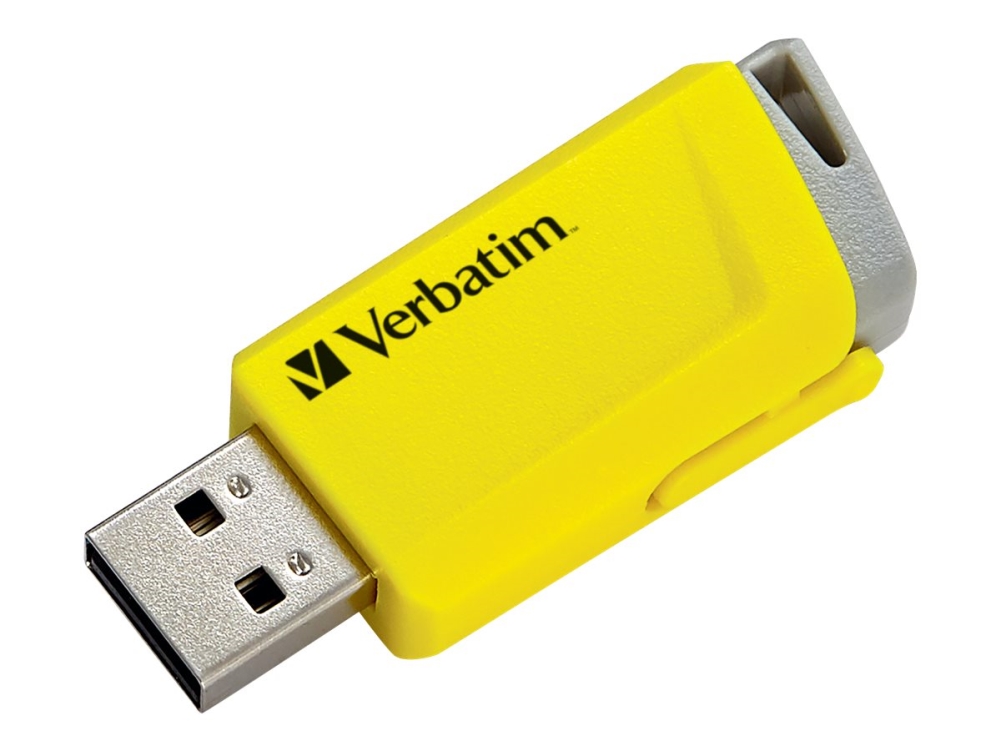 Verbatim Store 'n' Click USB flashdrive - 16 GB - USB 3.2 Gen 1 - blå, gul, rød (pakke med 3)