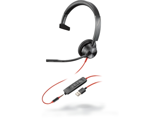 Poly 3315, Ledningsført, Opkald/Musik, 20 - 20000 Hz, 102 G, Headset, Sort