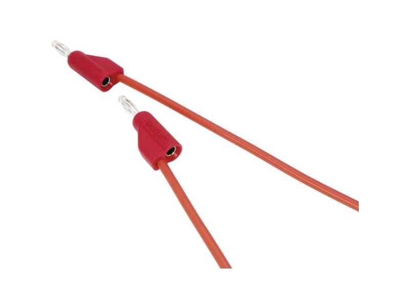 VOLTCRAFT VC-10906895, Test lead set, Röd, 1 m, Rak, Rak | EL Artiklar - Batteri - Uppladdningsbara batterier | GameStuff