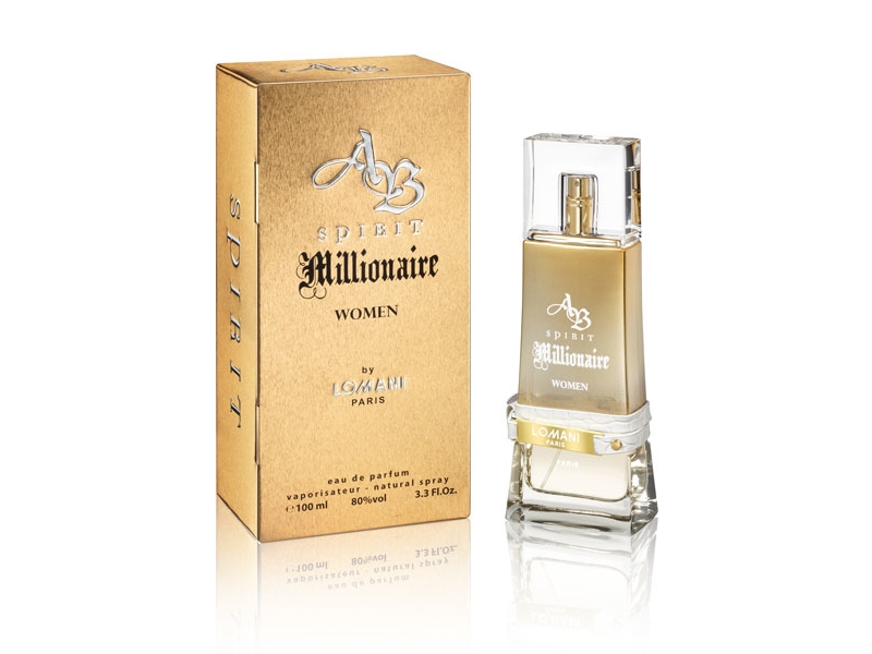 Lomani Ab Spirit Millionaire, Women, 100 Ml, Apfel, Limette, Orange, Orangenblüte, Jasmin, Moschus, Himbeere, Rose, Amber, Honig, Patchouli, Vanille,