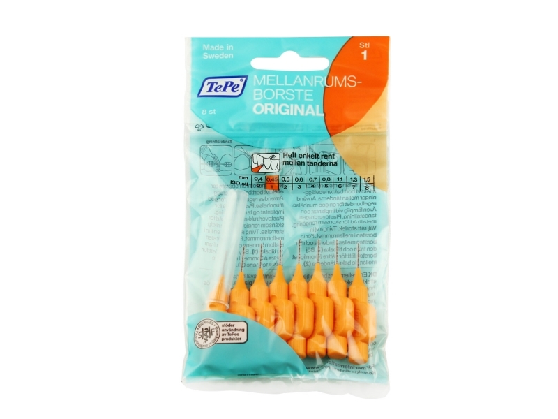 Tepe Original Interdental Brushes 1 Orange (0,45 Mm) 8 Pcs