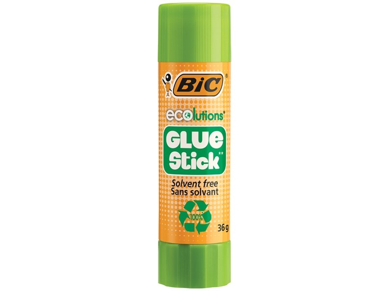 Bic Ecolutions, Limstift, 36 G, Pap, Papir, 12 Stk, Displayboks |