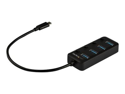Startech 4 Port Usb C Hub, Usb-C To 4X Usb 3.0 Type-A Ports With Individual On/Off Port Switches, Superspeed 5Gbps Usb 3.1/3.2 Gen 1, Usb Bus Powered