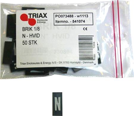Triarca skylt/blank - Brik 1/8 N vit | Kläder & Säkerhet - Arbetskläder - Övriga kläder | GameStuff