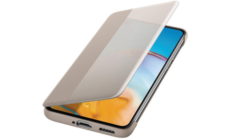 Huawei Smart View - Flip-Hülle Für Mobiltelefon - Khaki - Für Huawei P40