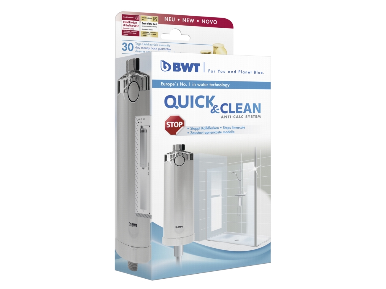 Bwt Quick & Clean, Manuel Vandfilter, Hvid