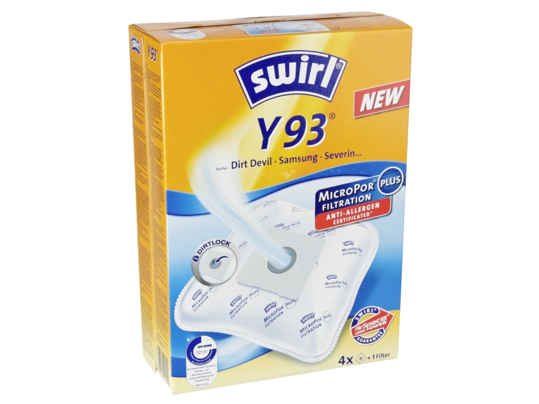 Swirl Y 93 / Y 95 AirSpace, Støvpose, Hvid, 4 stk, 1 stk