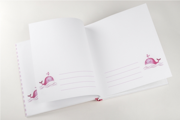 Walther Design Uk-183-R - Pink - 50 Blätter - 28 X 30,5 - Gehäusebindung - Papier - Weiß