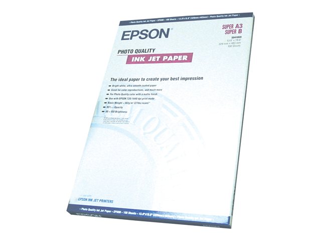 Epson Photo Quality Ink Jet Paper, Din A3+, 102 G/M², 100 Blatt, Matte, 102 G/M², A3+, Weiß, 100 Blätter, Surecolor Sc-T7200d Surecolor Sc-T7200 Sure