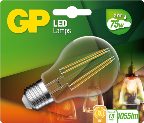 Gp Lighting Filament Classic E27 Led 8,2W (75W)806Lm Dim Gp079934 - Solo