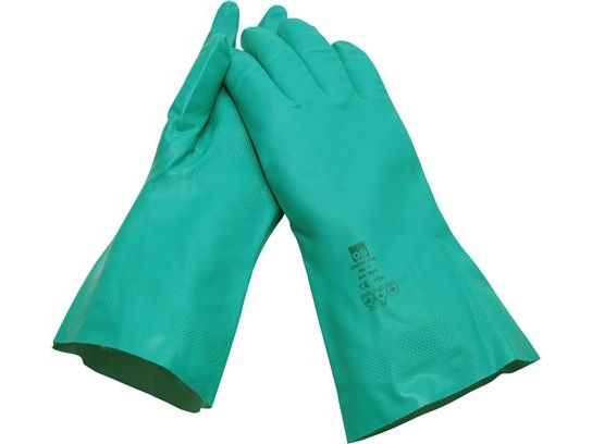 Gummihandske Chemitril storlek 7 - Nitril/NBR - Tjocklek 0,38 mm - Längd 33 cm | Kläder & Säkerhet - Handskar - Arbetshandskar | GameStuff