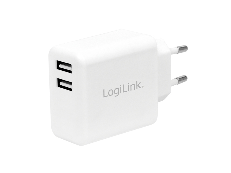 Logilink Pa0210w, Indendørs, Vekselstrøm, 5 V, 2,4 A, Hvid