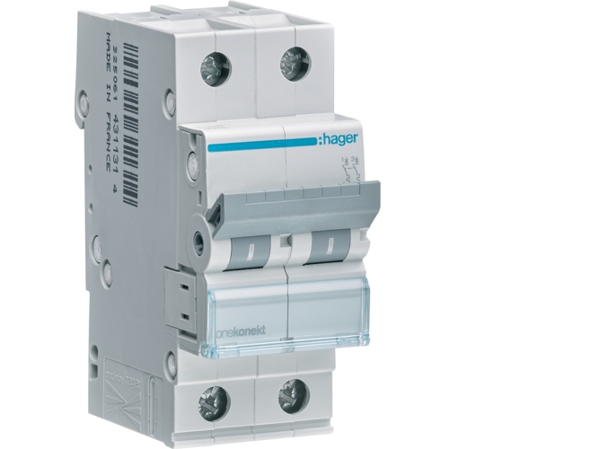 HAGER Automatisk säkring C 13A, 1-polig + nollC-karaktäristik6kA kortslutningskapacitet230V AC, 36 mm bred | EL Artiklar - Andra EL - Starka kraftartiklar | GameStuff