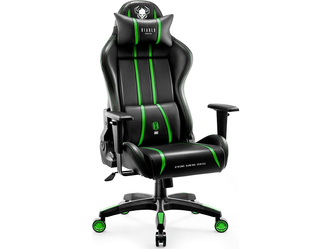 Diablo Chairs X-One 2.0 Normal Gamingstol Sort/Grøn
