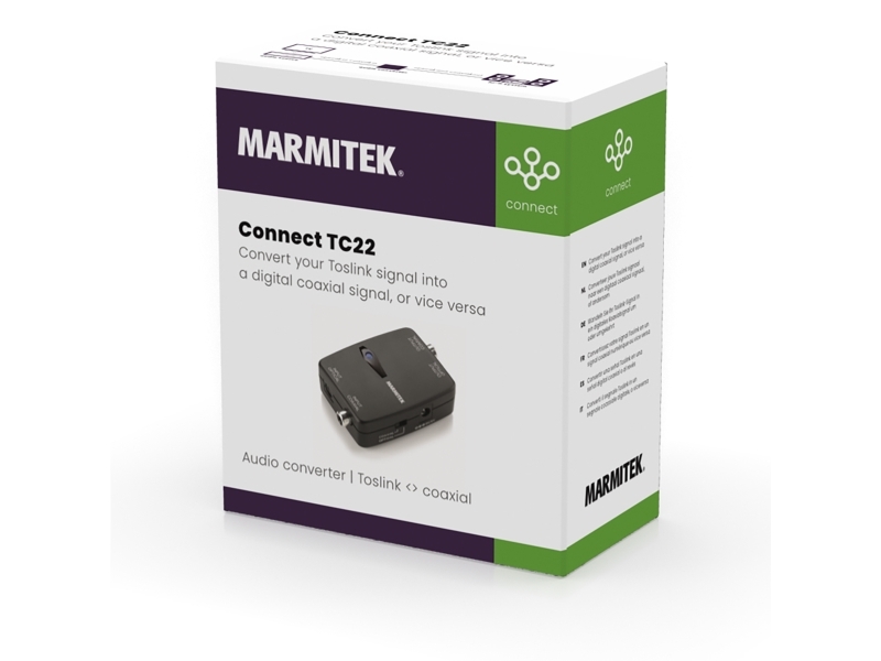 Marmitek Connect TC22, 5 V, 600 mA, 100 - 240 V, 50 - 60 Hz, 51 mm, 80 mm