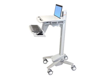 Ergotron Styleview Emr Laptop Cart, Sv40, Aluminium, Grau, Weiß, Laptop, Multimedia-Wagen, Aluminium, Kunststoff, 8,2 Kg, 43,9 Cm (17.3")