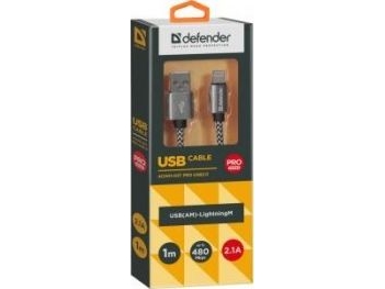 Defender Usb-A - Lightning Usb-Kabel 1 M Weiß (87809)
