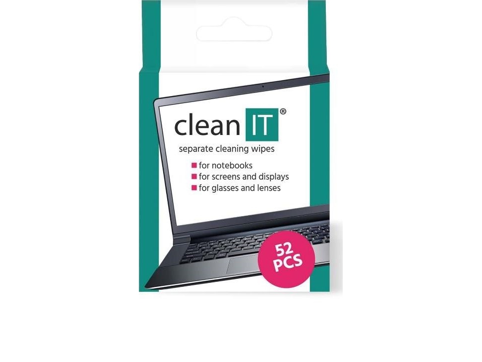 Clean It Wipes Til Rengøring Af Skærme Og Plastoverflader 52 Stk. (Cl-150)
