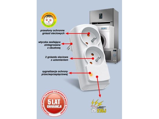 Acar Strømskinne Med 2 Stik, Hvid (W0268)