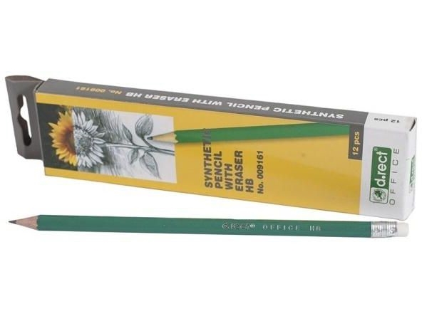 D.Rect Hb Synthetischer Bleistift Mit Radiergummi (12 St.) D.Rect - 258121