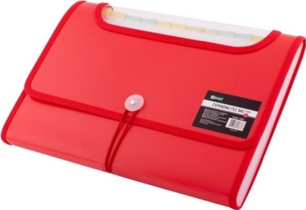 D.Rect A4 kansio 12 lokeroa punainen