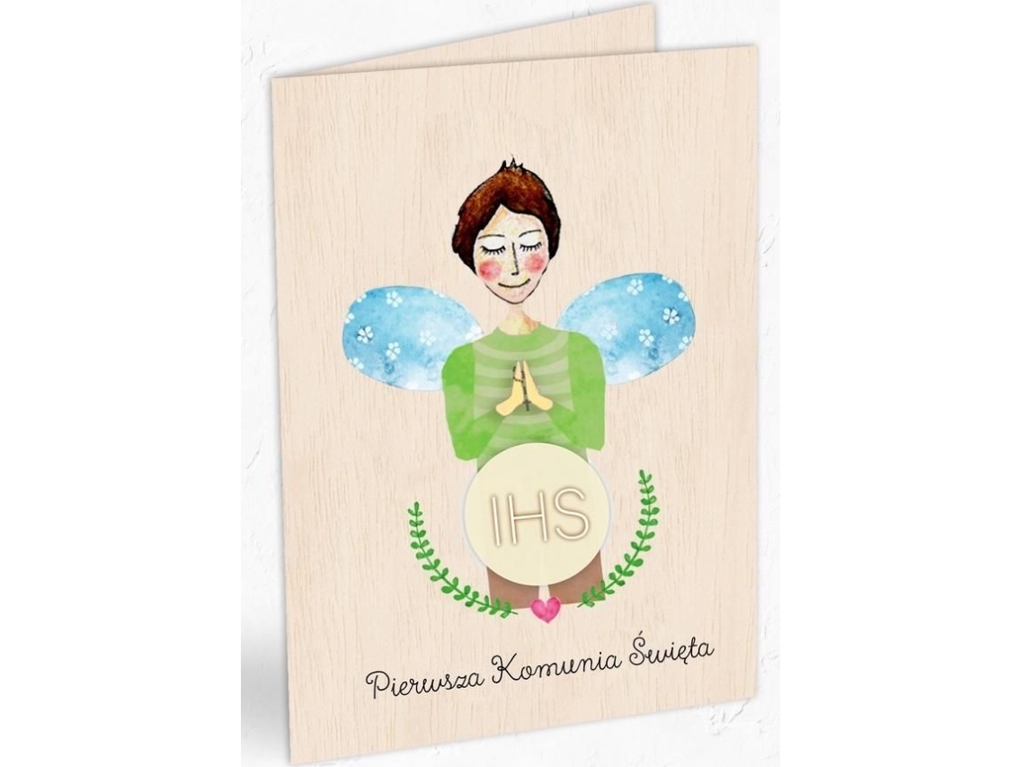 Cozywood Carnet Aus Holz C6 Kommunion Junge + Umschlag