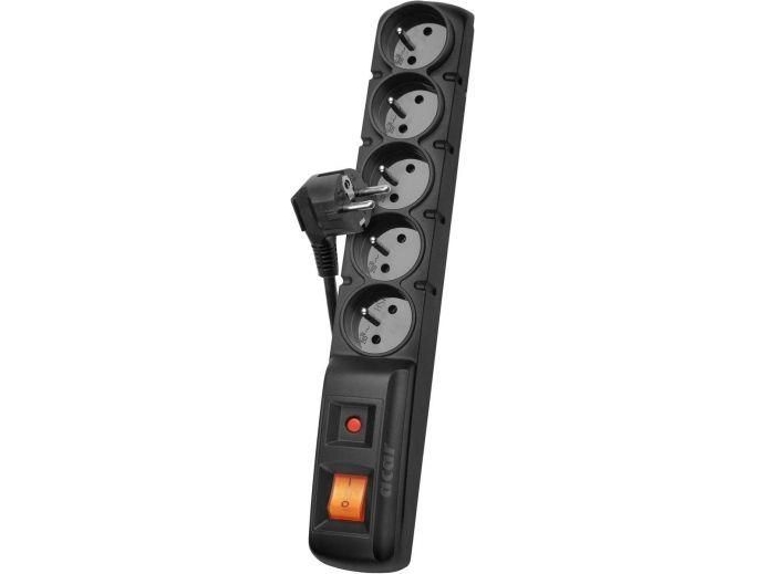Acar F5 Steckdosenleiste 5 Steckdosen 1 M Schwarz (W2051)