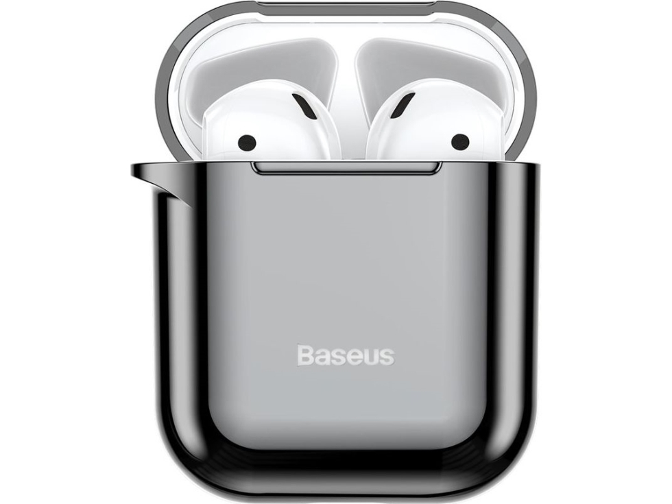 Baseus Blank Silikone Etui/Cover Til Airpods 2/1 Sort (Arappod-A01) Universel