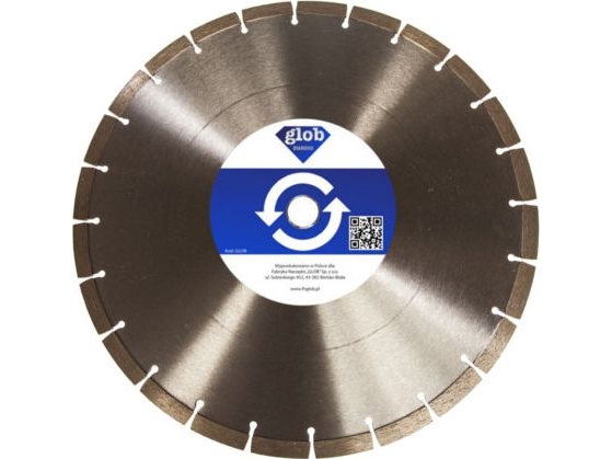 Glob Diamantklinge, Byggematerialer 350X25,4 Mm (Glob-Diam-350-Matbud)