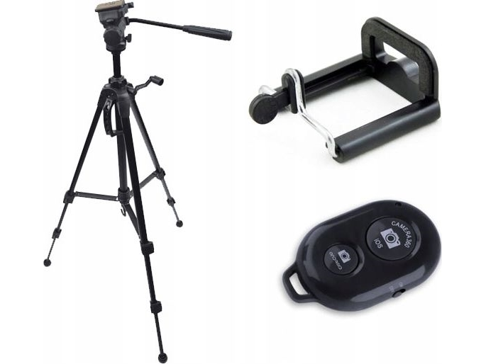 Fancier 4-In-1 Stativ Hohes Stativ Mit Pilot Handyhalter Selfie / 170 Cm