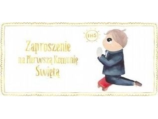 Invitation - Communion boy gold (10 pcs.)